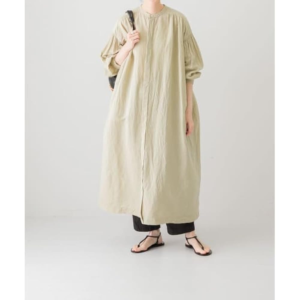 Amazon.co.jp: [かぐれ] コットンリネンギャザーワンピース